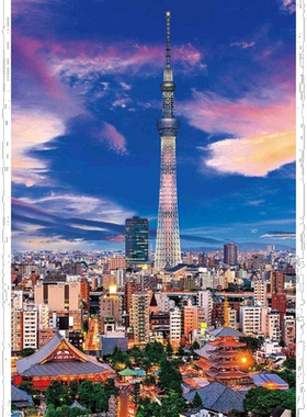 【日本直邮】BEVERLY 300片拼图东京晴空塔暮光之城26×38cm风景