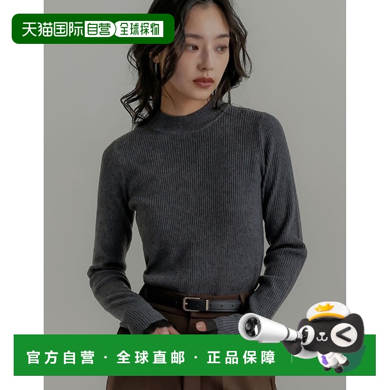 1h可退 日本直邮Re:EDIT 女装 配色罗纹针织上衣 半透明荷叶边袖