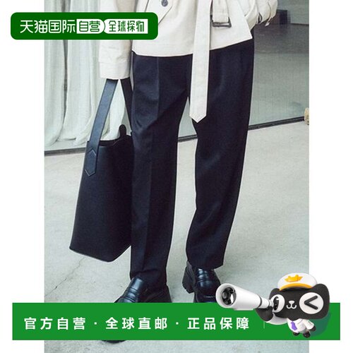 日本直邮Mila Owen 2Tuck Tapered Pants 黑色女裤西裤直筒裤