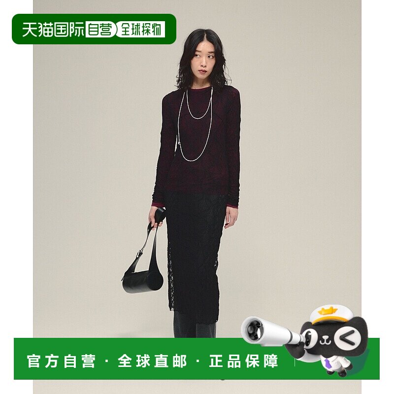 1h可退 日本直邮eL 女士修身蕾丝连衣裙 弹力舒适 586797