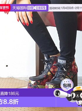 日本直邮YOSUKE 厚底系带靴 YO729BW18166 黑色