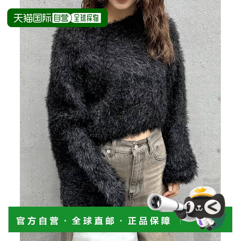 日本直邮mline 女装 闪片纱线针织衫 宽松半高领设计 MLZ1052505A