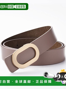 日本直邮florge 真皮椭圆形扣头厚皮带 FL8218EW08146 腰带
