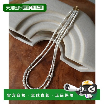 1h可退 日本直邮Dorry Doll 女士珍珠水钻双层项链 25434