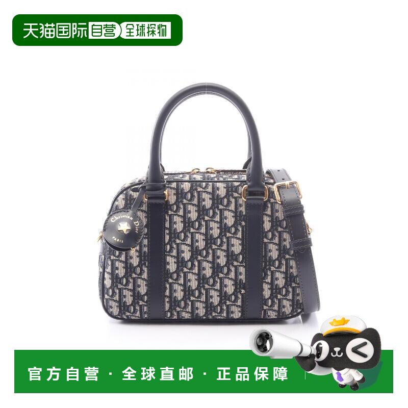 日本直邮中古Dior迪奥女包A级95新handbag手提包帆布斜挎包浅褐色