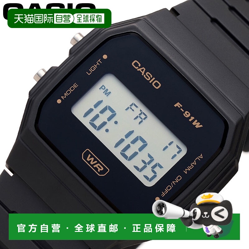 日本直邮卡西欧手表卡西欧标准款液晶/黑色CASIOW-F-91WB-8A广受