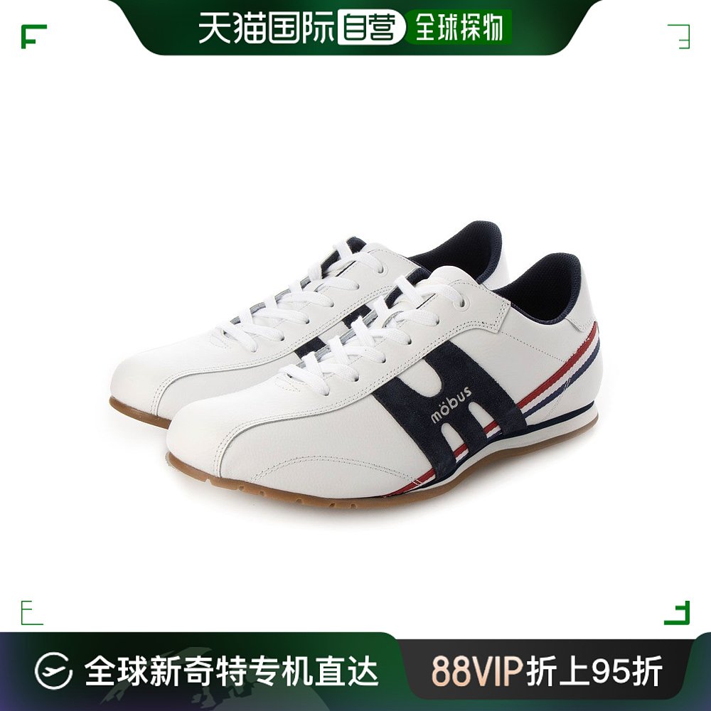 【日本直邮】Mobus mobus NEW DINKEL (WHITE / NAVY)运动鞋 流行男鞋 时尚休闲鞋 原图主图