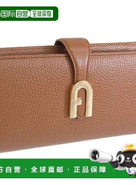 日本直邮FURLA 女士长款钱包 Outlet 棕色 SOFIA GRAINY CONTINEN