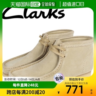 WALLABEE 日本直邮Clarks 靴子男士 26155516 Wallaby 靴子米色