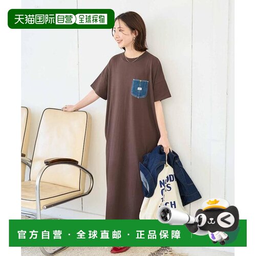 1h可退 日本直邮Lee×FREAK'S STORE 女士 纯棉T恤连衣裙（牛仔布