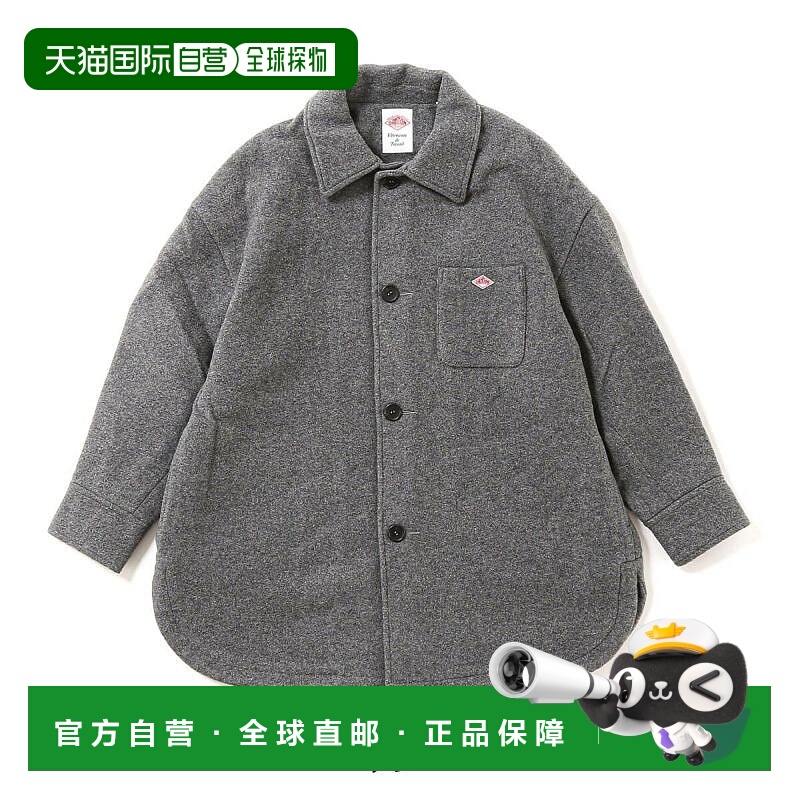 1h可退 日本直邮Danton 女装 宽松版型 羊毛混纺衬衫式夹克 大纽