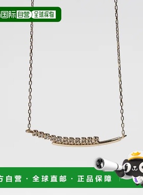 1h可退 日本直邮cui-cui 世界小钻石项链 K10YG 黄金 非对称设计