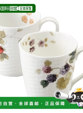 【日本直邮】Narumi鸣海 咖啡杯・马克杯 370cc 浆果图案 带礼盒