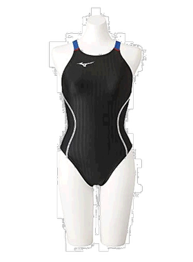 【日本直邮】Mizuno美津浓 泳衣/健身 女式N2MA1224 91黑/蓝 XS
