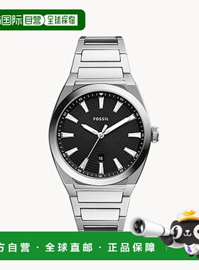 日本直邮Fossil Everett 男士模拟不锈钢手表带日期显示（FS5821