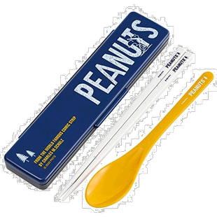 【日本直邮】skater斯凯达叉勺筷套装史努比餐具两件套21cm筷子