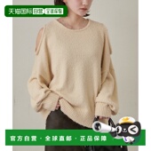 日本直邮mline 女装 肩部镂空设计 1h可退 2WAY宽松针织衫 MLZ106