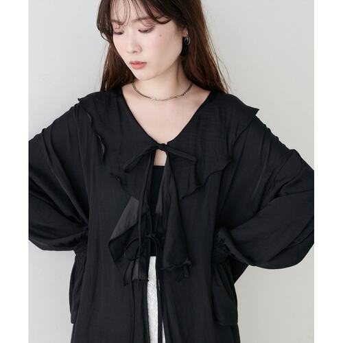 日本直邮natural couture 女装 聚酯纤维蕾丝边衬衫 0361040910