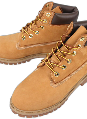 日本直邮儿童 Timberland Junior 6 英寸高级防水靴子小麦磨砂皮