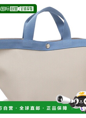日本直邮Herve Chapelier 手提包中号米色/蓝色女士Herve Chapeli