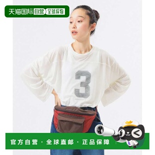 1h可退 日本直邮BEAMS BOY女装宽松透感数字印花T恤 13140584101