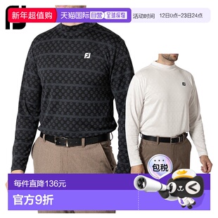 日本直邮FootJoy 男士长袖立领高尔夫球衫吸湿排汗快干“FJ-F24-S