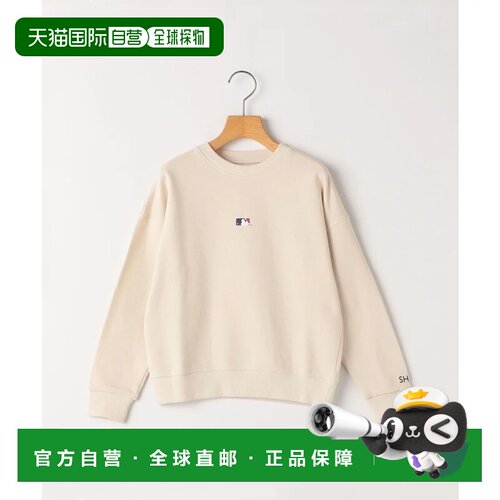 日本直邮SHIPS KIDS 85至95厘米 PEANUTS MLB 印花卫衣 米白色