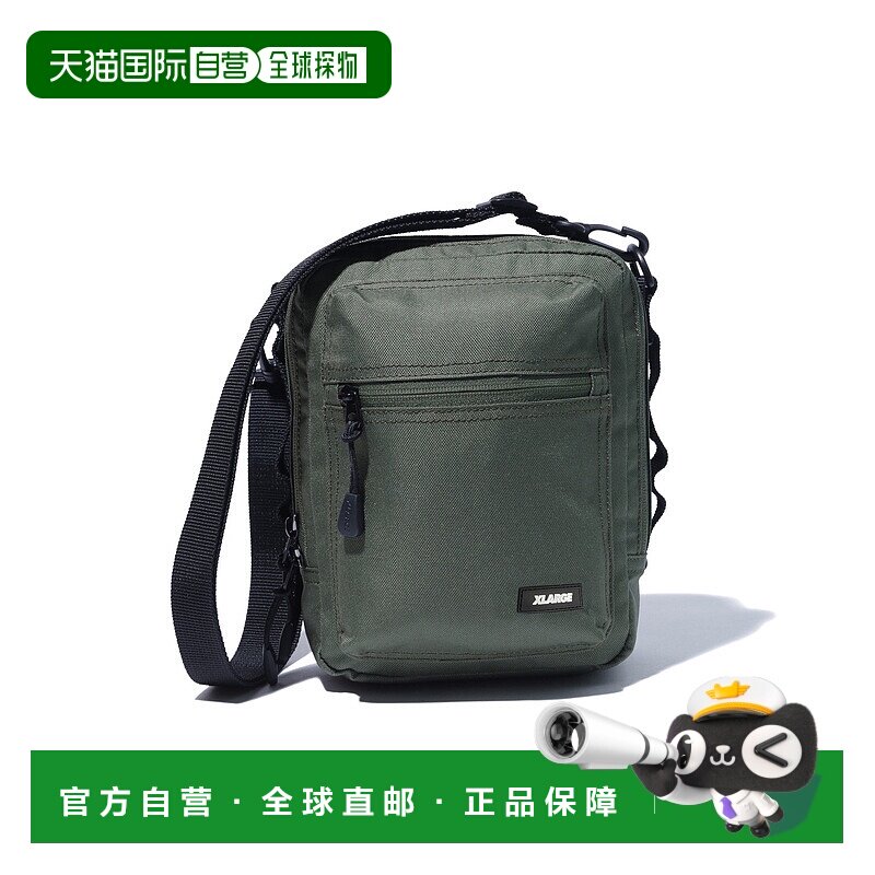 1h可退 日本直邮XLARGE男女同款斜挎包方块造型肩背包大容量轻便