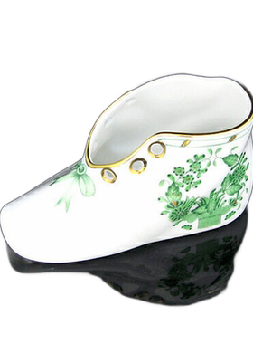 日本直邮HEREND FV 印度之花 绿色 靴子摆件 07570