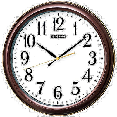 【日本直邮】seiko精工挂钟电波自动对时挂表棕色金属框家居摆件