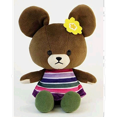 【日本直邮】Pickles The Frog毛绒玩具棕色小熊卡通造型柔软舒适
