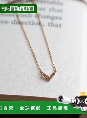 1h可退 日本直邮cui-cui K18 钻石 V型 吊坠项链 712790