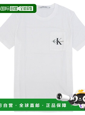 日本直邮Calvin Klein 男女T恤 L 纯棉 白色 J30J320936WHL CALVI