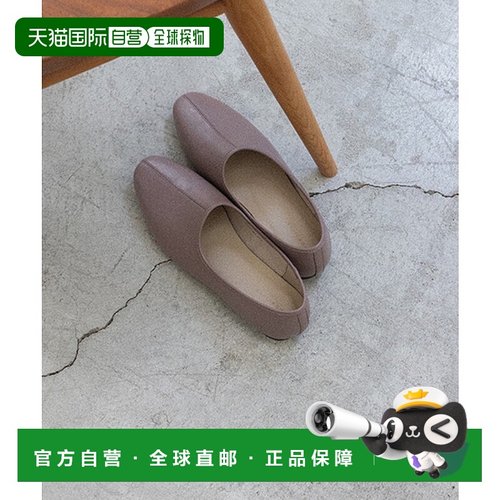 日本直邮RANDA 真皮方形头平底女鞋 RA041BW016584 黑色皮鞋单鞋