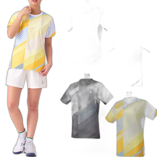 日本直邮GOSEN 女式比赛衬衫网球羽毛球服上衣短袖 GOSEN T2451