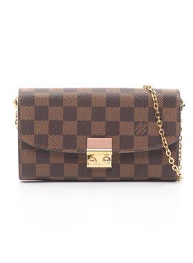日本直邮中古LV路易威登女包B级9新Portefeuille Croisette斜挎包