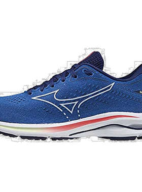 【日本直邮】Mizuno美津浓 跑步鞋Waverider 25女蓝x白x藏蓝23.0c