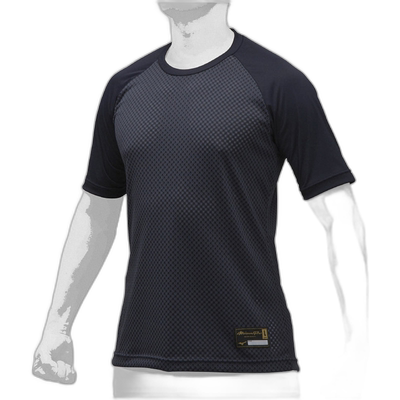 日本直邮MIZUNO KUGEKI 低领/短袖棒球服男女通用 男女通用 12JA9