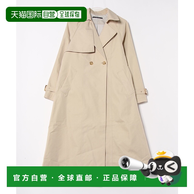 1h可退 日本直邮Three Four Time 女士基础款条纹背衬风衣 856140