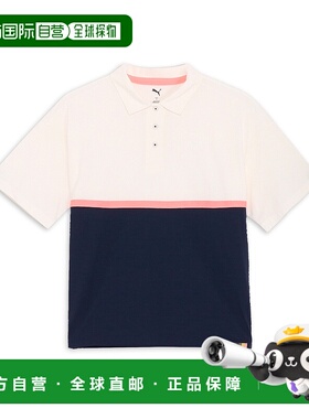 1h可退 日本直邮PUMA 彪马 女士宽松拼色短袖高尔夫 polo衫 63335