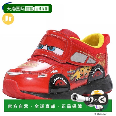 日本直邮Moonstar Disney Cars Lightning McQueen 儿童运动鞋DN