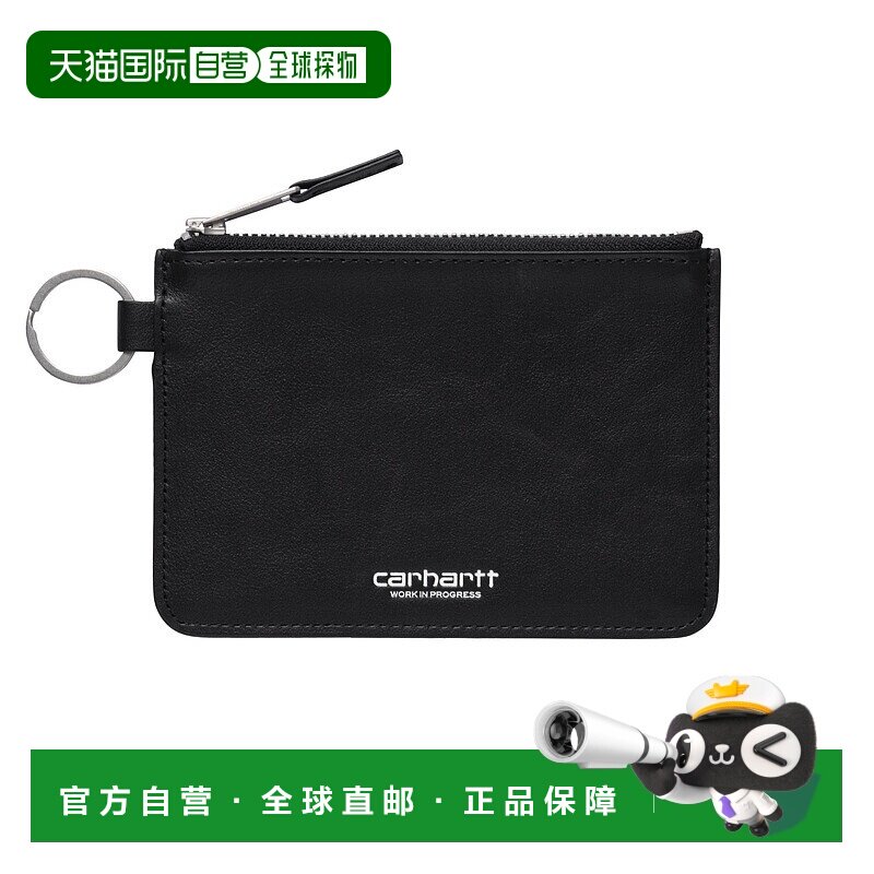 日本直邮Carhartt WIP Vegas 拉链开合实用 牛皮 钱包 男款 黑色