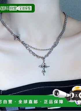 1h可退 日本直邮MASHIRO 混合链条十字架吊坠项链 AC25063