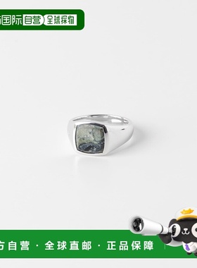 1h可退 日本直邮TOM WOOD 男士 Kambaba Jasper银戒 宽松方型设计