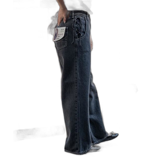 1h可退 日本直邮SOMETHING 特联名重侧边蕾丝系带蝴蝶结牛仔裤