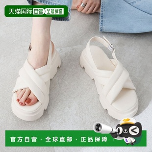 日本直邮VIVIAN 交叉带衬垫凉鞋（象牙色）