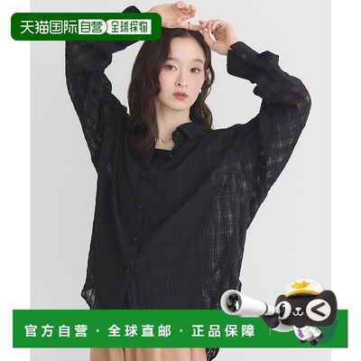 1h可退 日本直邮earth music&ecology 女装 修身设计感衬衫 薄透