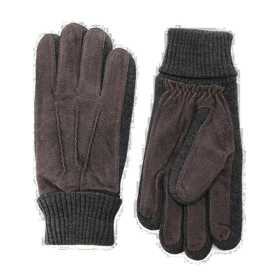 日本直邮Dents 男士 Kendal 猪皮绒面革手套 棕色 5 号 1629