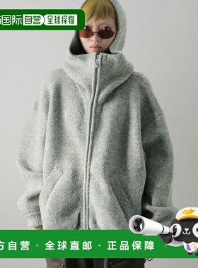 1h可退 日本直邮Ulysses 女装 宽松版型双拉链针织连帽衫 透感舒