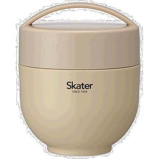 日本直邮Skater斯凯达纯色圆形真空不锈钢双层保温饭盒540ml